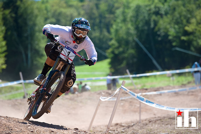Sabrina Jonnier was the World Cup leader going into this race, and even though she finished 8th it was enough to keep the title.