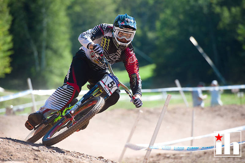 He was in the hot seat for more than 10 minutes until his team mate Brendan Fairclough came down with a blazing time and knocked him into second.