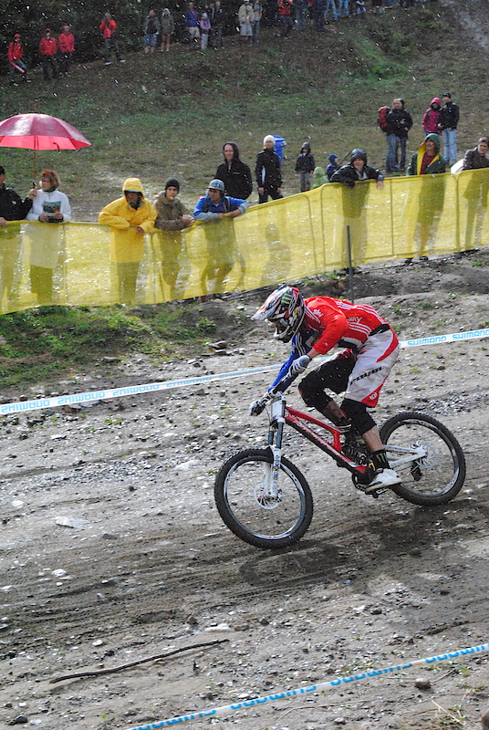 Steve Peat at the end of the UCI World Championships Mont Saint Anne