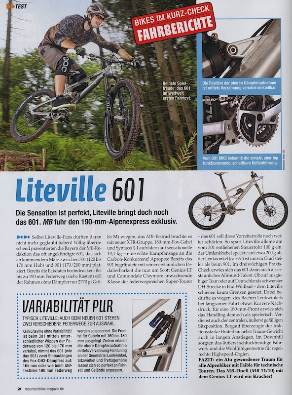 MTB.de 
article about the new Liteville 601