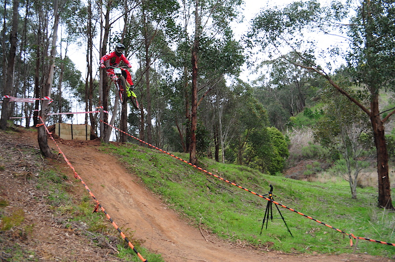 Current Junior World Champion taking the final drop to the line at a State Round here in Adelaide to take 2nd in Elite.