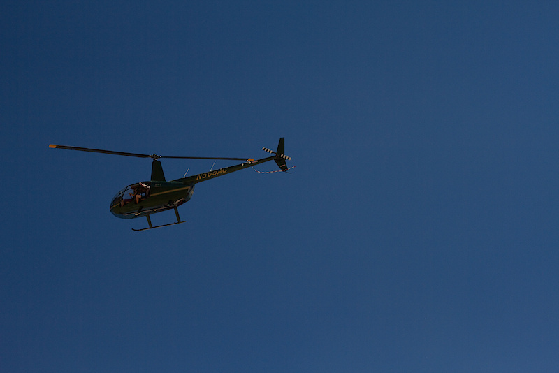 At the outdoor demo a Helicopter was doing tours of the show. Would have been awesome to go up in their, although it made filming a little more tedious due to the sound it gave off.