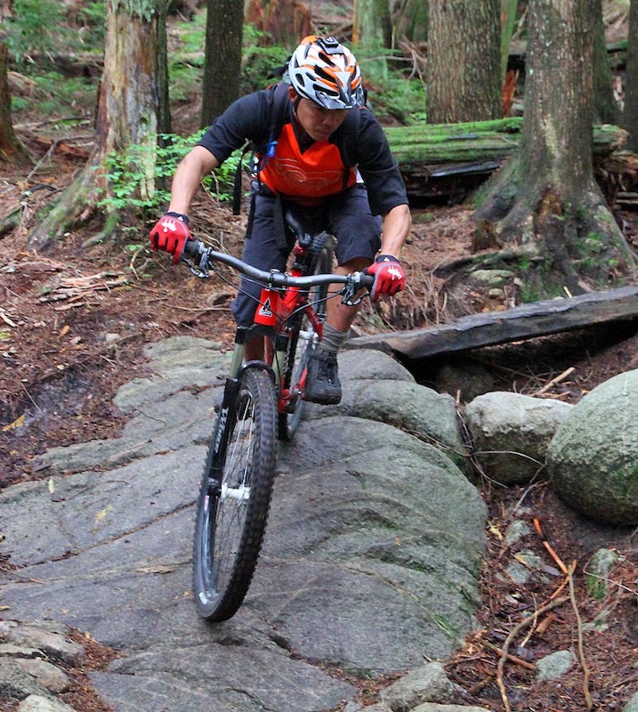 Seventh Secret is actually Seventh, Leppard, Crinkum Crankum, then Cedar Trail.

It's the trail which we send beginners down if they want a top to bottom ride on Mt Fromme.