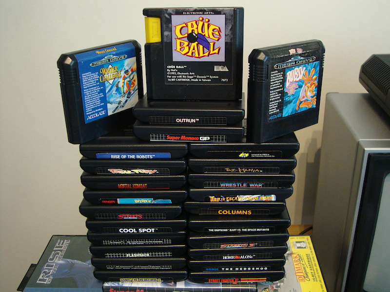 sega megadrive games collection circa 1988 - 1994