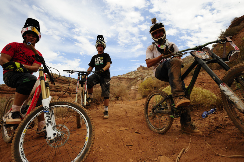 Three dudes that can ride a bike better than you.