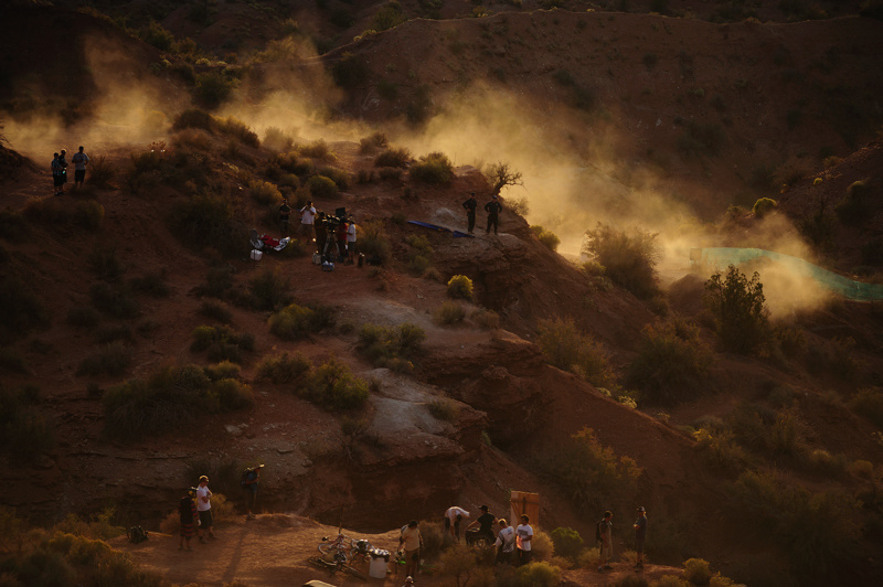 To find the rider on course all you had to do was follow the trail of golden smoke.