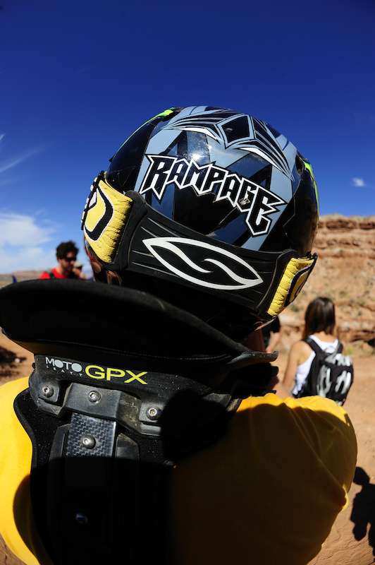 Only at the Red Bull Rampage will you see four dudes successfully send it across a sixty foot gap in a matter of ten minutes.