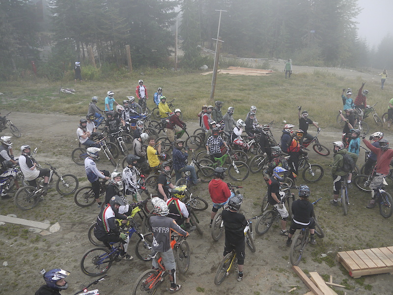 Riders ready eager and waiting to drop-in