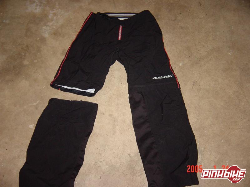 azonic freeride pants with zip off legs For Sale