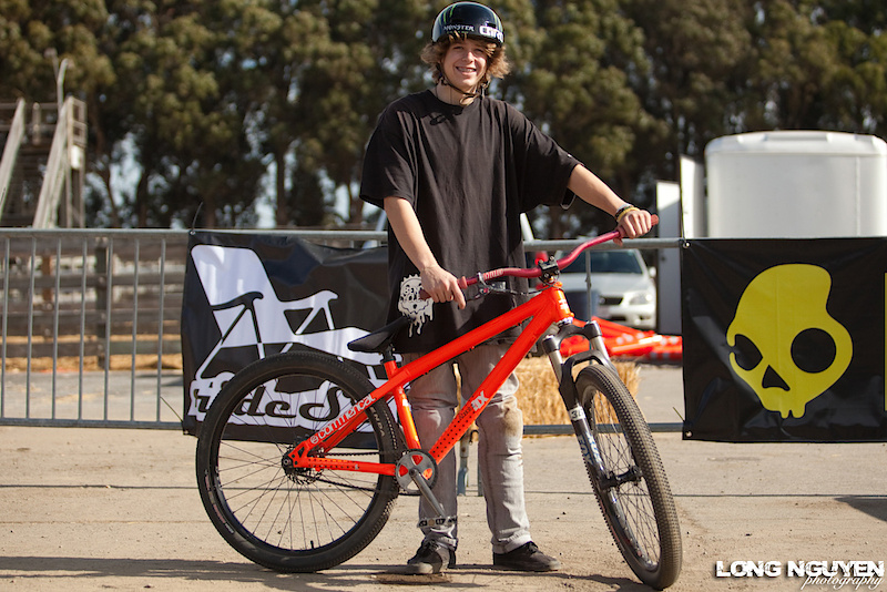 Austin Hemperley stoked to be here with his Commencal 4X