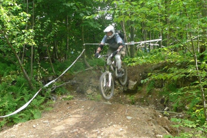 Ted dropping the drop on Miles of Smiles at Blue Mountain