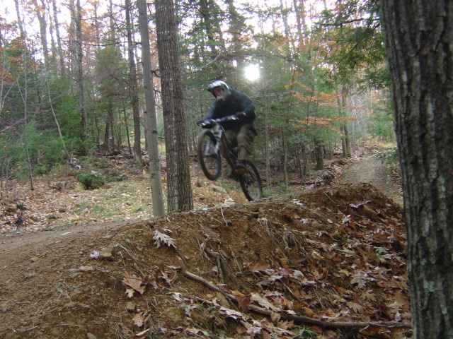 Having an awesome time riding one of the best trails in the North East.
