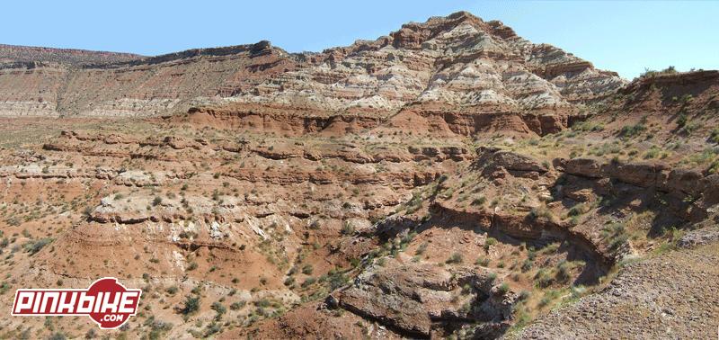 The Zion Freeride Site viewed from the far right. Everything shown is in bounds!