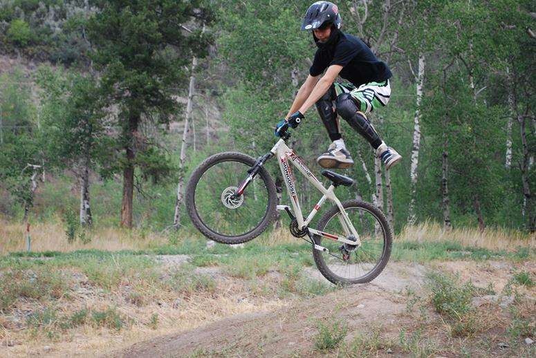 doing a double can ...bike is actually off the ground camera actually on a funny angle