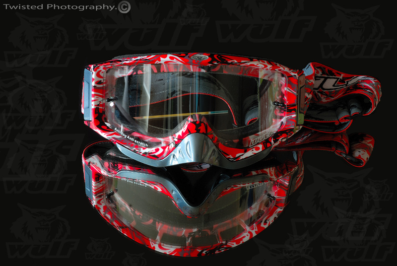 NEW FOR 2011
 WULF ABSTRACT GOGGLES.
 AVAILABLE IN RED, BLUE and GREY. EXCLUSIVE TO WULFSPORT