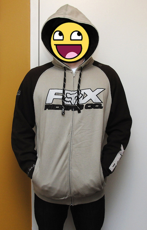 fox hoodie for sale, worn twice maybe? (washed afterwards, no riding, just walking around)