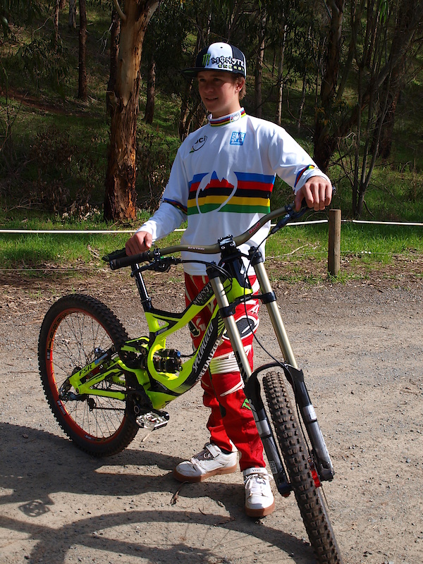 This photo of Troy and his Specialized was taken before this round, you will notice that there have been a few changes such as the forks on the bike.