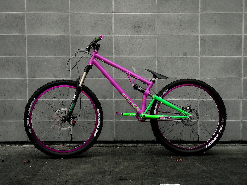 same bike. Better pic. Some new purple shit. still just under 30 pounds.
