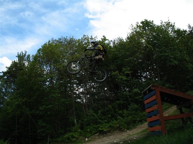 the biggest jump at my local hill the famous 50 feet gap