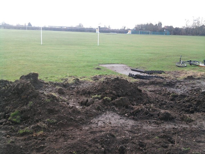 The scene January 2011 following the destruction of the jumps