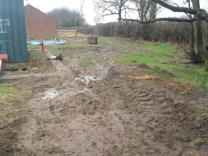 The scene January 2011 following the destruction of the jumps