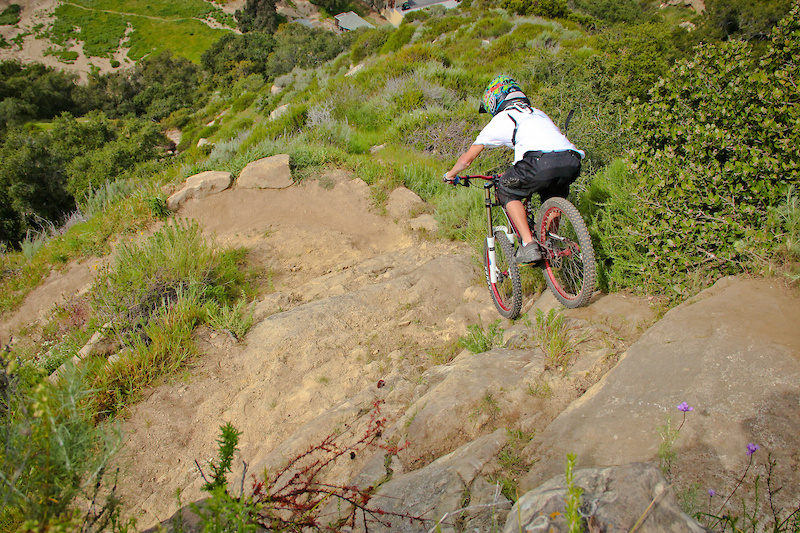 super steep to a berm on a cliff