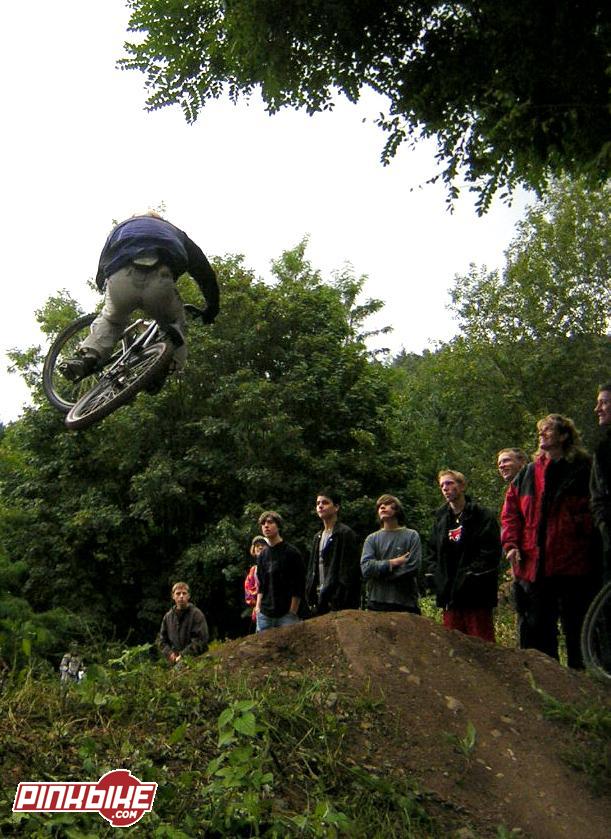 dirt jump session after the race