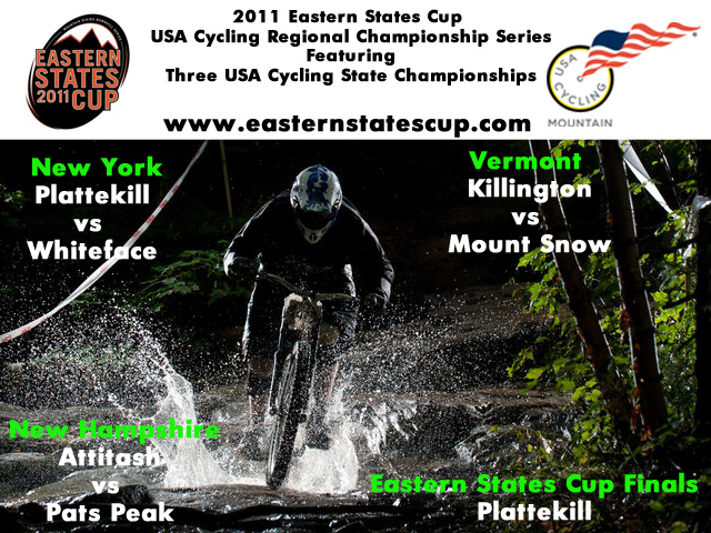 Stream crossing on the Whiteface 5 K DH course. Pro GRT Finals 2010.