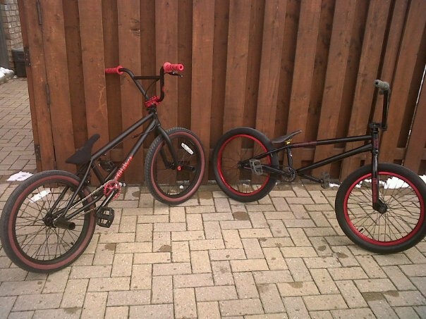 me and my friends bike mine is on the left
