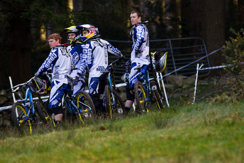 The Team checking out the course