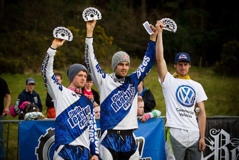 The Elite podium... left to right Joe Smith, Matti Lehikoinen, Dan Wolfe