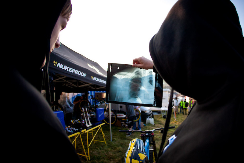 Lewis and Pagey checking out the X-Ray