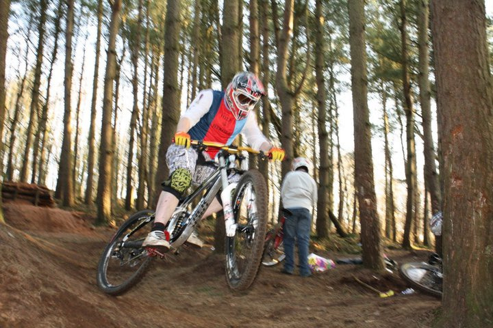 pedalling out of the berm