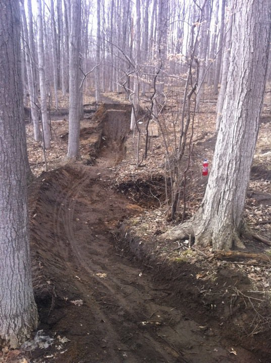New berm and refaced the takeoff.
