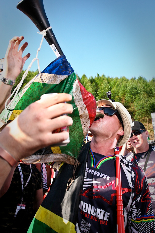 Greg celebrating with the locals, let the parties begin!