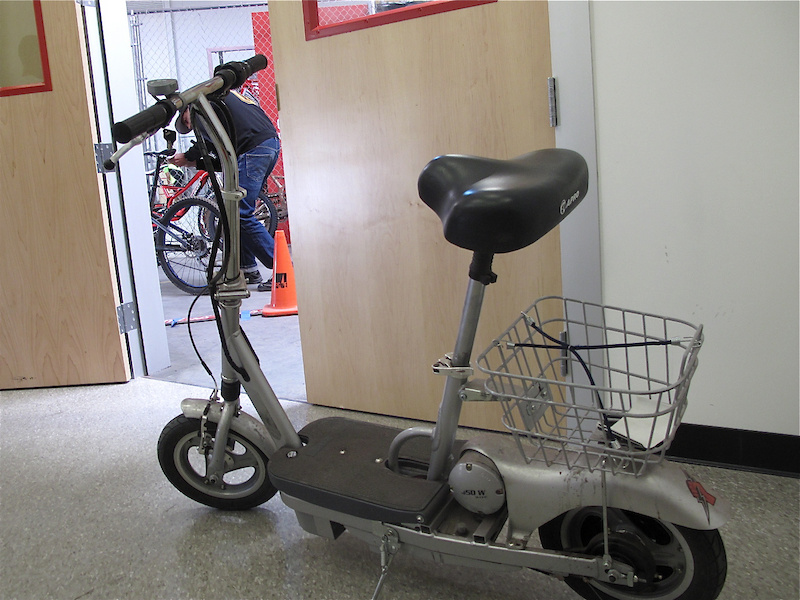 Sure, employees have access to the in-house gym and can head out for lunch-ride hammer sessions, but it is still nice to get around the office without walking.