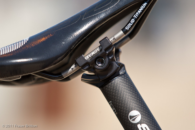 SDG's new X-Beam rail adapter allows riders to switch between traditional railed and I-Beam saddles. A single bolt that can be accessed from the side that controls both tilt and fore and aft adjustments.