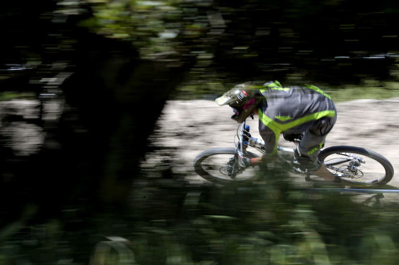The new DH track berm.
