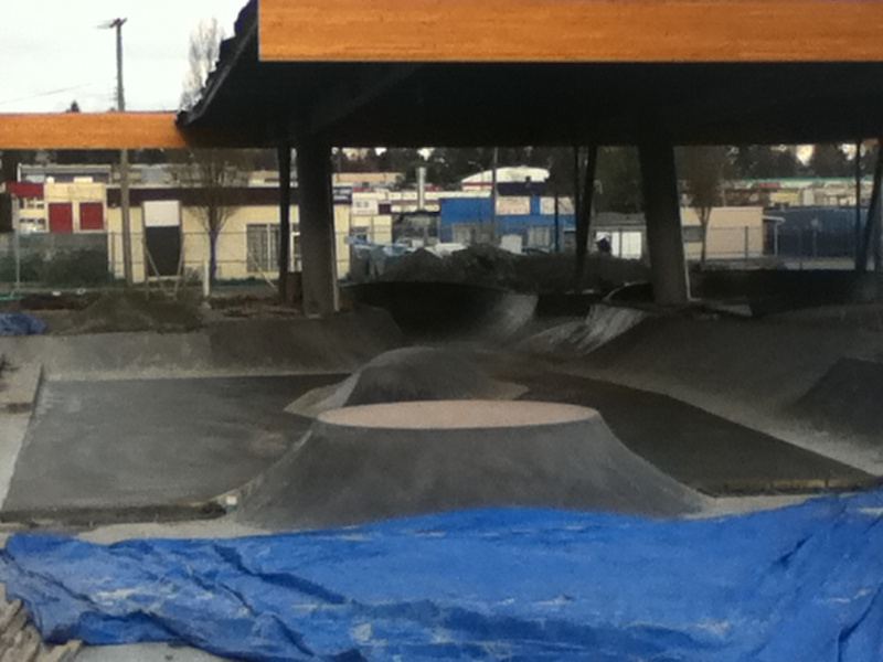 covered portion of new skatepark