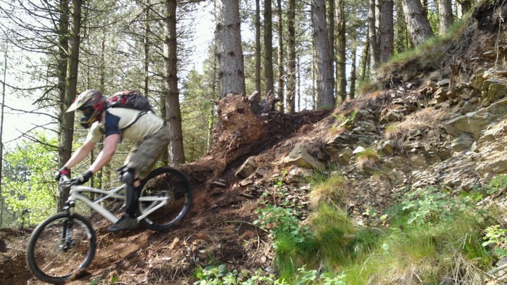 My mate took a snap of me coming onto the fire road from the 1st section up in local woods, he said he tried to get me in the air but by the time his phone snapped i was down :(.......maybe next time :)
