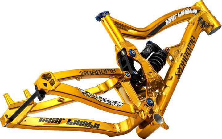 Da Bomb New Limited Edition Gold DH Frame  the:  TSAR BOMBA

i wish i could ad this to my collection of bikes ....that be the wildest have that bike in your front room