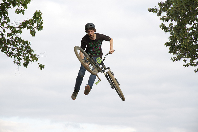 having some fun at our local dirt jumps on greendale