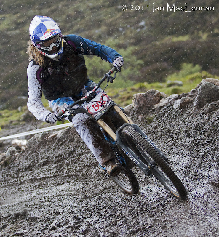 Rachel Atherton will be at Fort William, no upside down forks on show today though