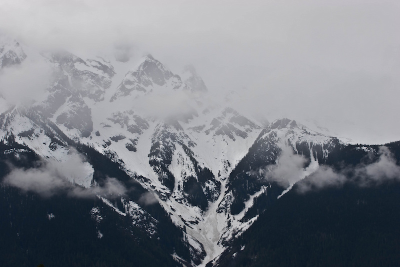 The clouds start to part around Mount Currie