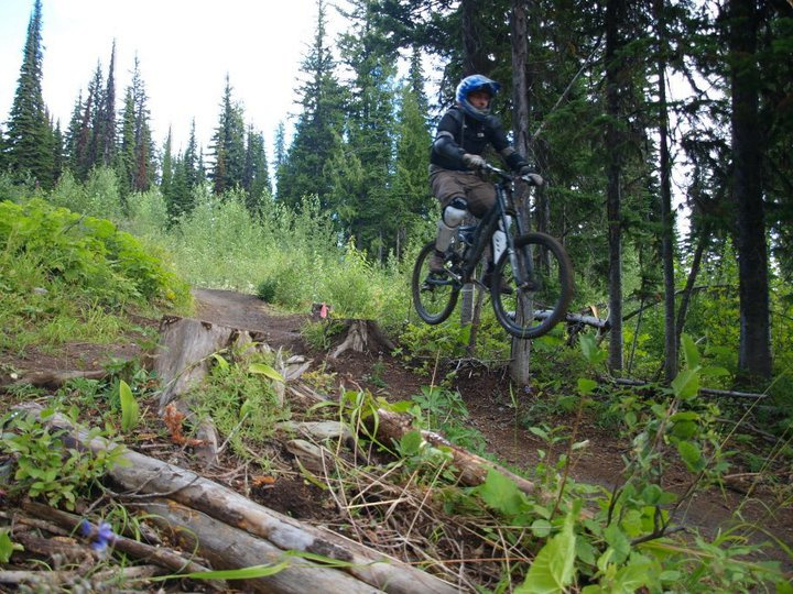 Off a root jump at silverstar downhill, the greatest riding I've done in my whole life, if you look at the ground I'm actually fairly high! I was trying pretty hard