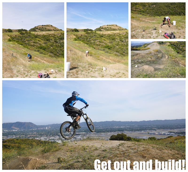 Someone bulldozed the Burbank Jumps, it used to be a great spot. Maybe we're stubborn, but we're rebuilding and riding it. If you live in the area come out and help out!