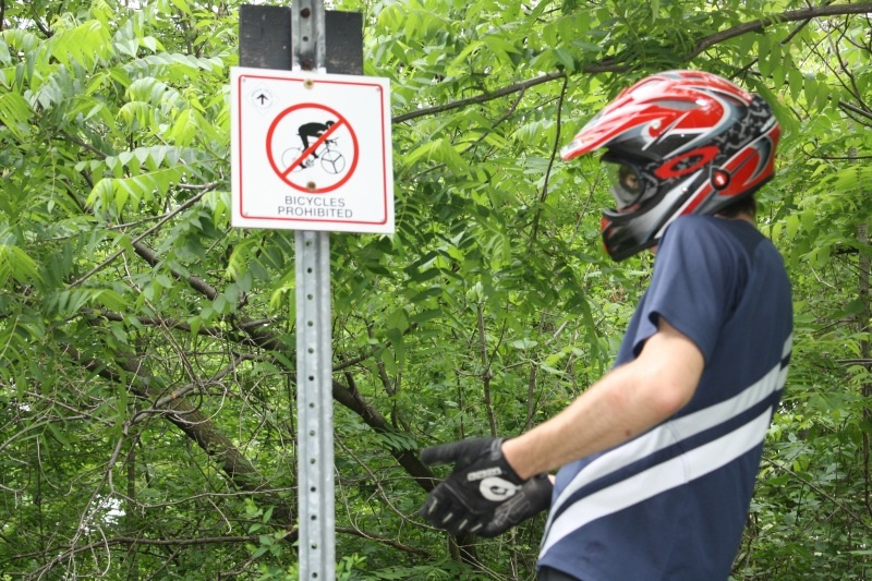 No bikes allowed? F*ck that...