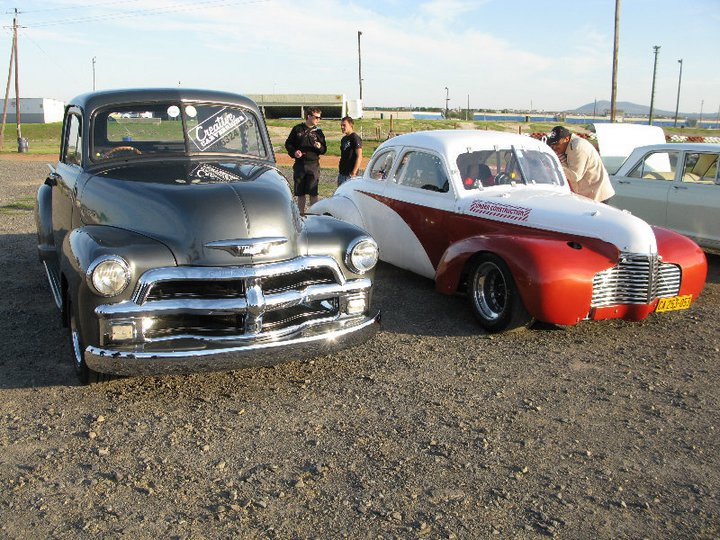 A Downhiller who builds cars. My mate Karl built up this truck. I think it's a 55. The 40 next to it.