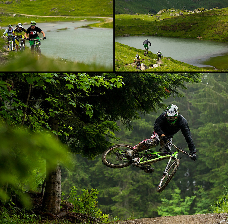 Brendan Fairclough and friends in Les Gets France.