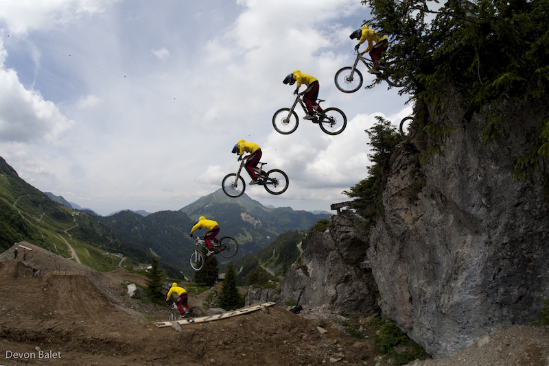 One of the new lines on course. Dirt step up step down.